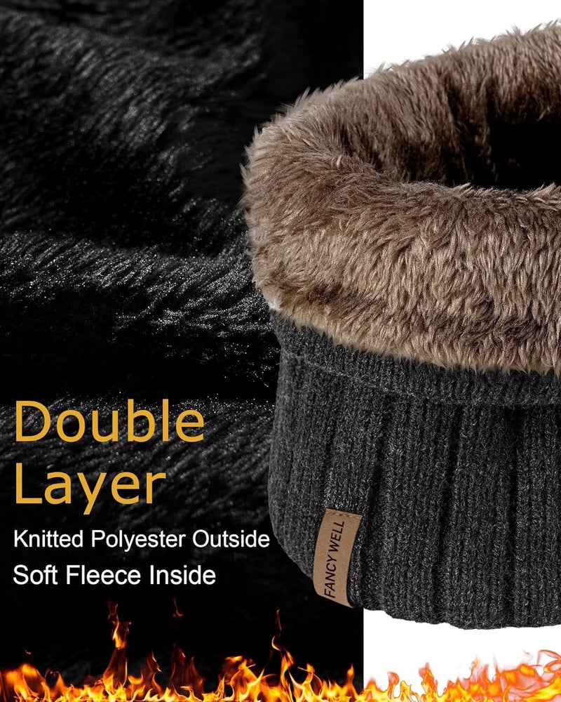 FANCY WELL Winter Neck Gaiter for Men – 3 Pack Ski Neck Warmer, Fleece Face Mask Cover, Cold Weather Neck, Neck Warmers - Image 3